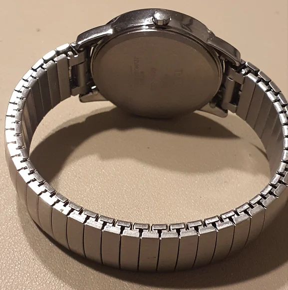 Timex Silver/White Stainless Steel Easy Reader Men's Watch w/Date - Picture 3 of 4